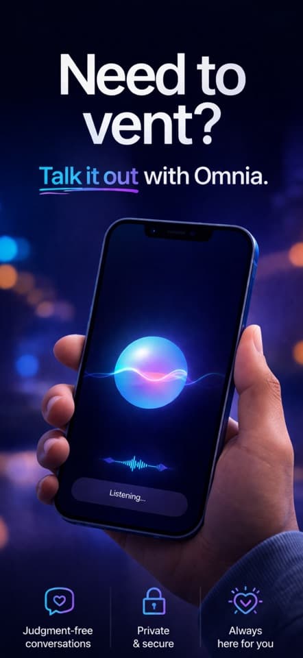 Venting with Omnia app interface